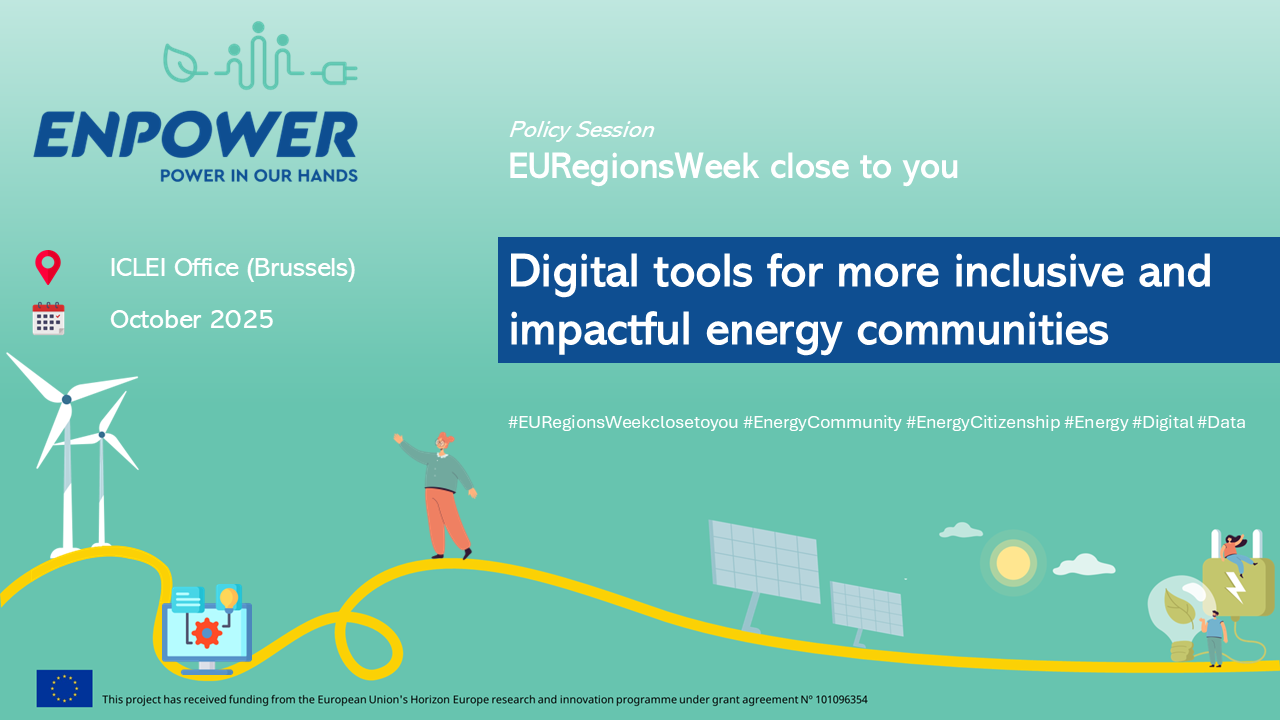 ENPOWER at #EURegionsWeek 2025: Harnessing Digital Tools for Renewable Energy Communities banner